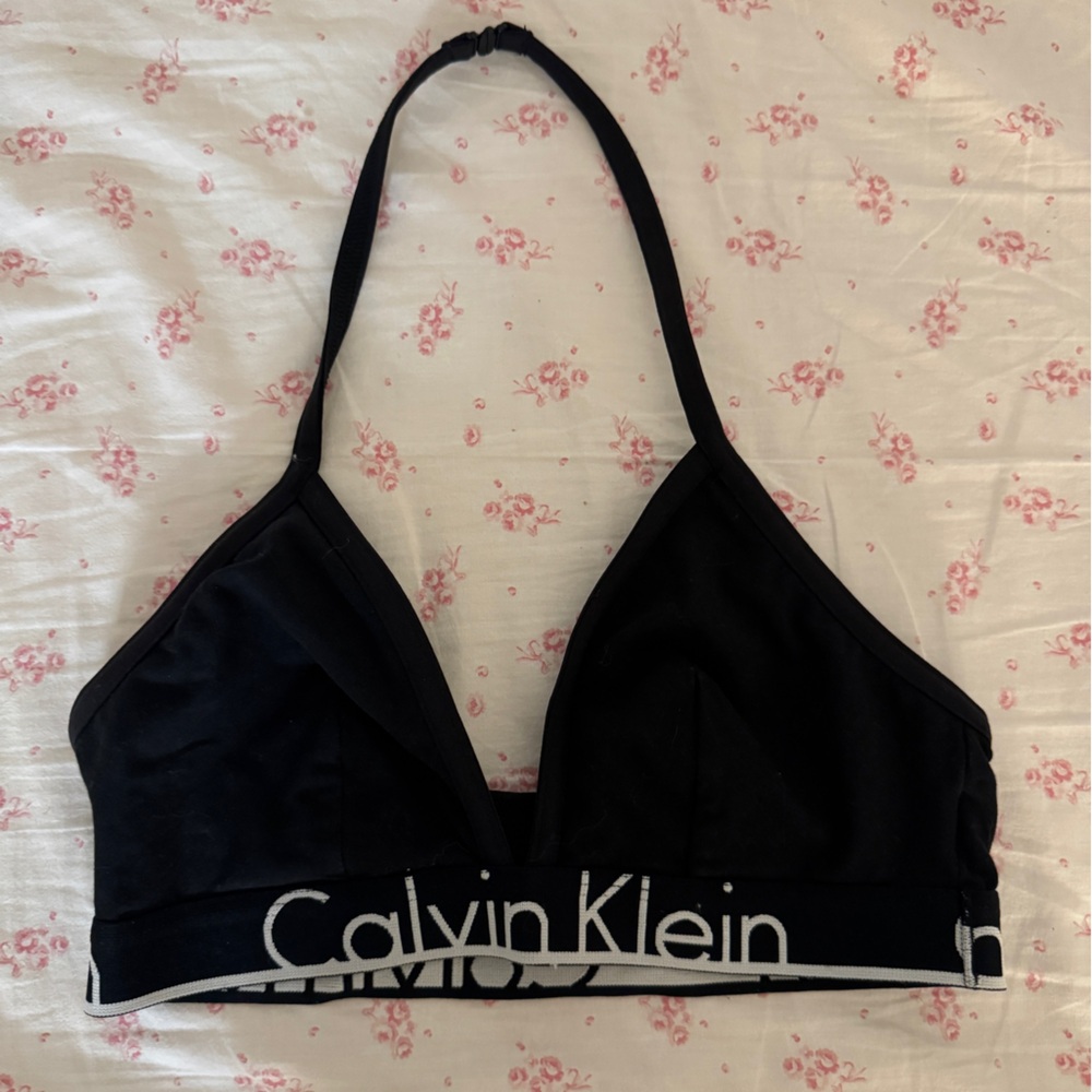 Calvin Klein Black Halter Bra | Size M